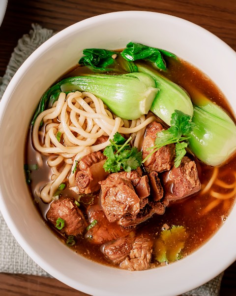 Braised rib chop noodle soup at Din Ding Dumpling House