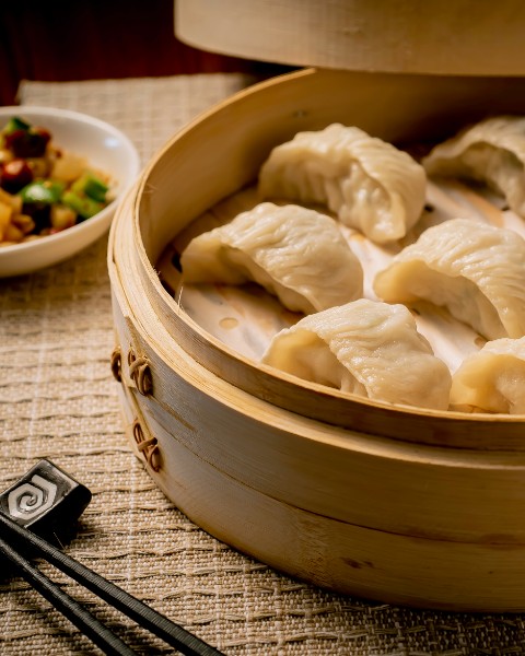 Steamed fish dumplings at Din Ding Dumpling House Union City