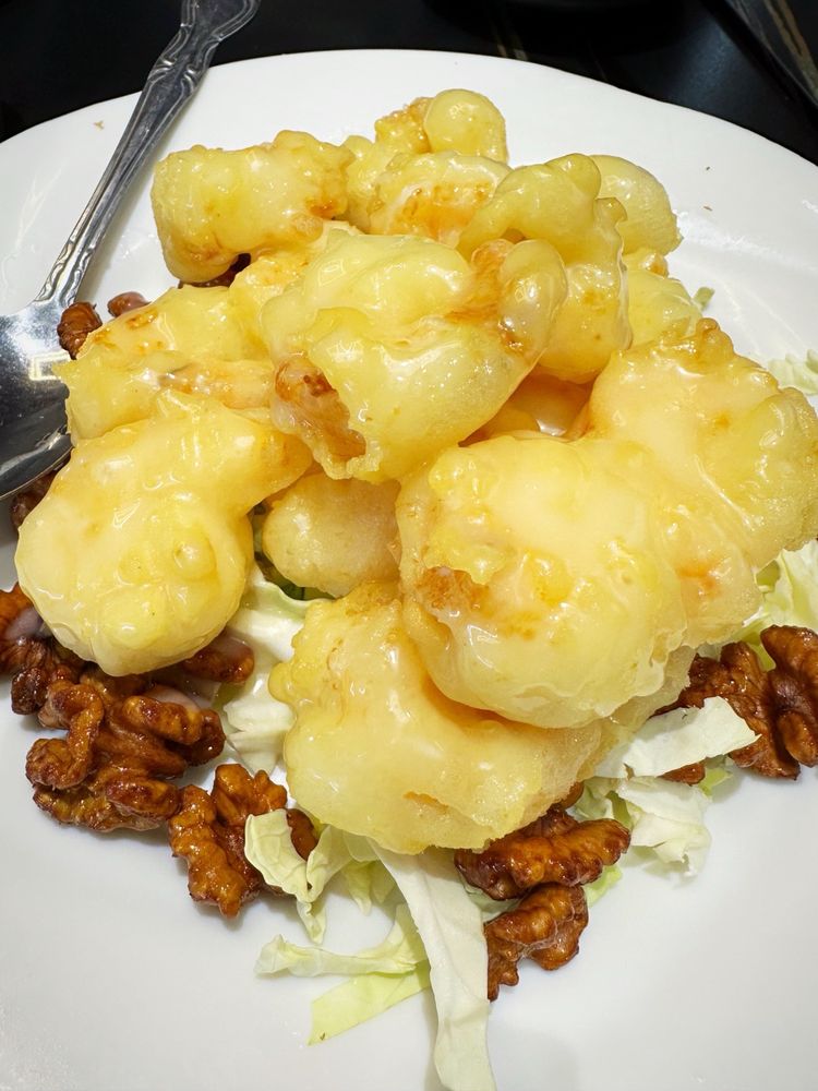 Honey walnut prawns at Din Ding Dumpling House Union City CA